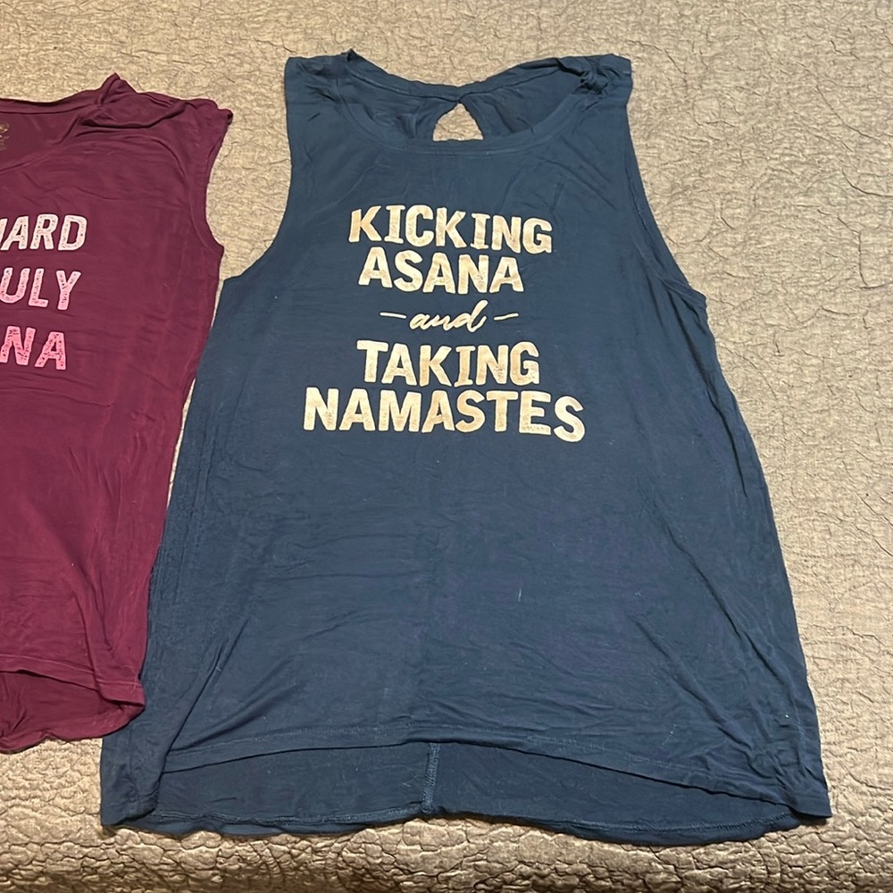 Gaiam 2 tank tops - medium - nice and flowy.